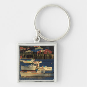 USA, North America, Maine, Bernard, Fishing Keychain