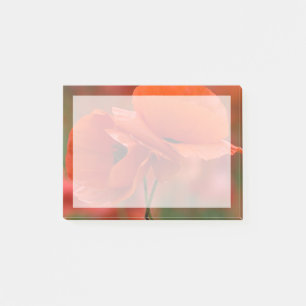 USA, North Carolina. Close-up of poppy Post-it Notes