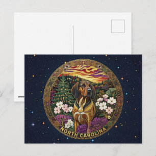 USA North Carolina state symbols Postcard