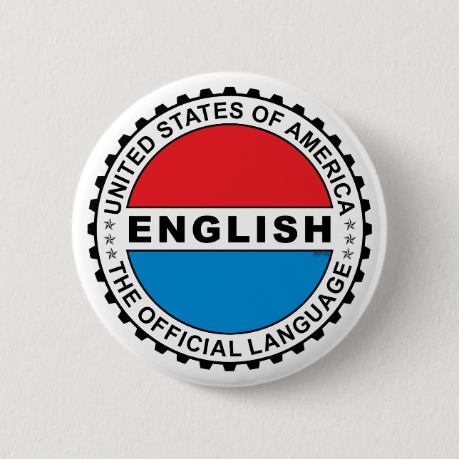 USA Official Language 2 Inch Round Button (Front)