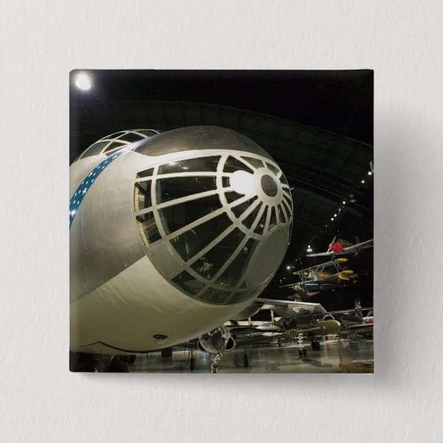 USA, Ohio, Dayton: US Air Force Museum and 2 Inch Square Button (Front)