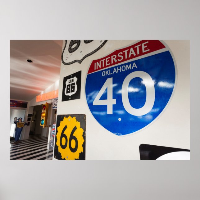 USA, Oklahoma, Clinton, Route 66 Museum Poster (Front)