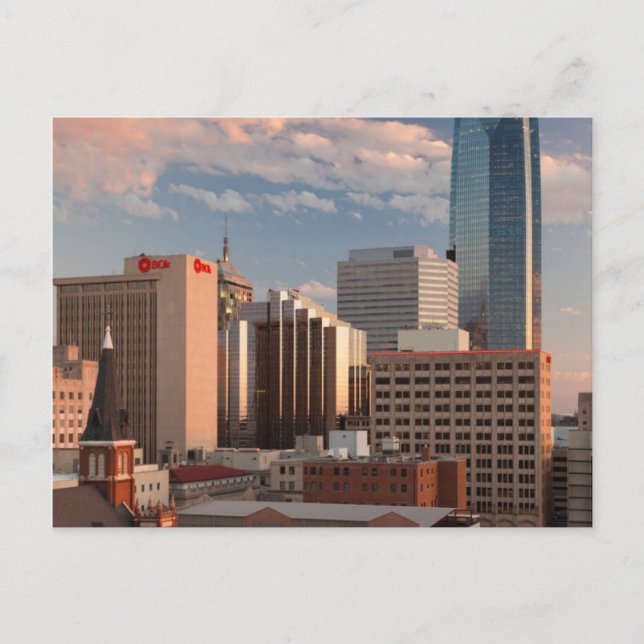USA, Oklahoma, Oklahoma City, Elevated City Postcard (Front)