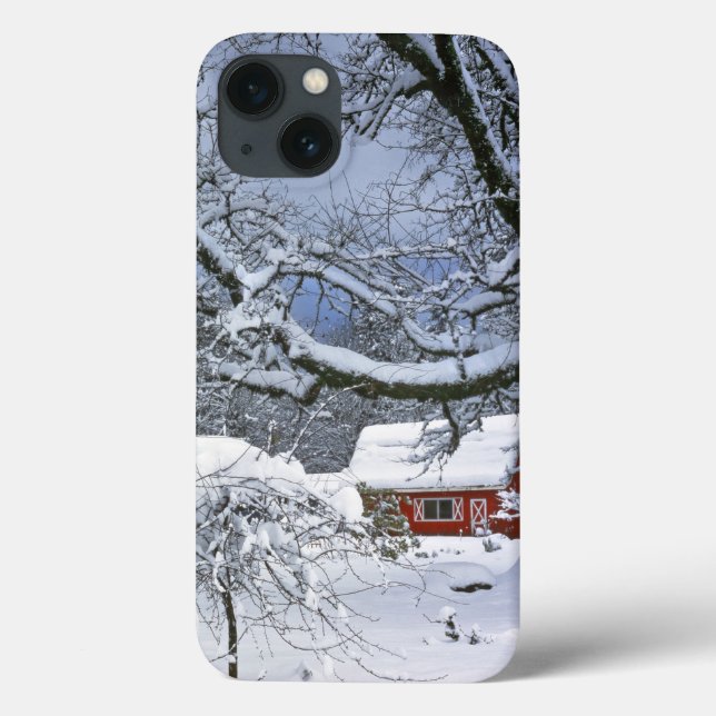 USA, Oregon, Clackamas County. Fresh snow Case-Mate iPhone Case (Back)