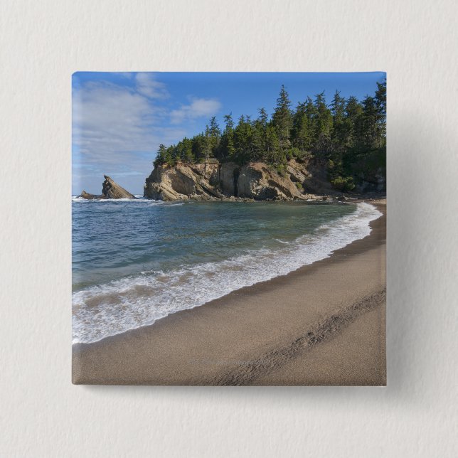 USA, Oregon, coastline 2 Inch Square Button (Front)