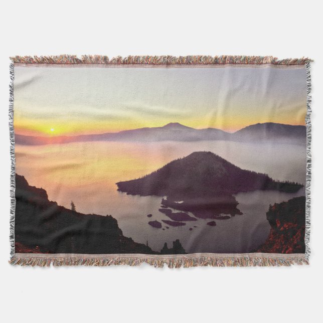 USA, Oregon, Crater Lake National Park 3 Throw Blanket (Front)