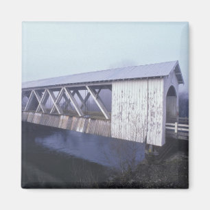 USA, Oregon. Gilkey covered bridge spans Magnet
