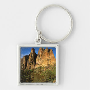 USA, Oregon, Granite Cliffs At Smith Rock State Keychain