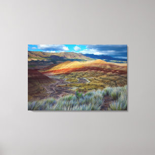 USA, Oregon. Landscape Of The Painted Hills Canvas Print