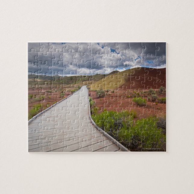 USA, Oregon, Mitchell, Pathway among Painted Jigsaw Puzzle (Horizontal)