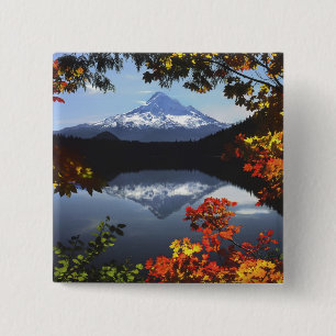 USA, Oregon, Mt. Hood National Forest. 2 Inch Square Button