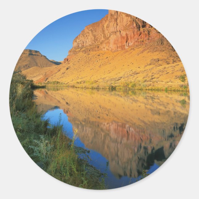 USA, Oregon, Owyhee River Canyon Classic Round Sticker (Front)