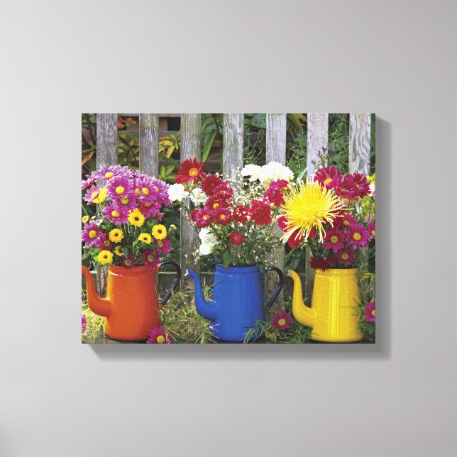 USA, Oregon, Portland. Antique enamelware Canvas Print (Front)