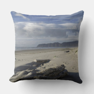 USA, Oregon, Sand Dunes and Ocean, Pacific City Throw Pillow