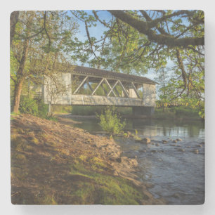 USA, Oregon, Scio, Larwood Wayside, Larwood 2 Stone Coaster