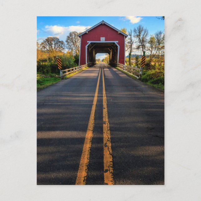 USA, Oregon, Scio, Shimanek Bridge 2 Postcard (Front)