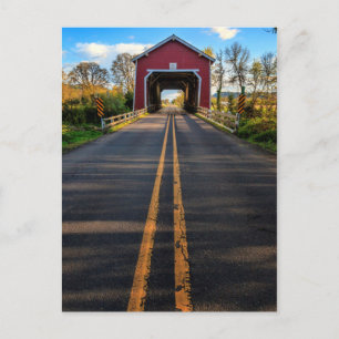 USA, Oregon, Scio, Shimanek Bridge 2 Postcard