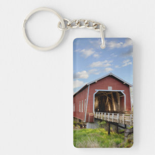 USA, Oregon, Scio, Shimanek Bridge Keychain