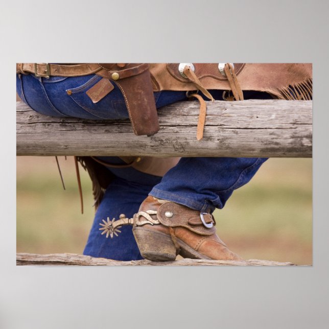 USA, Oregon, Seneca, Ponderosa Ranch. Cowboy Poster (Front)