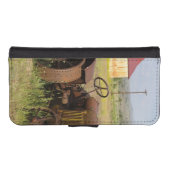 USA, Oregon, Shaniko. Rusty vintage tractor in iPhone Wallet Case (Front (Horizontal))