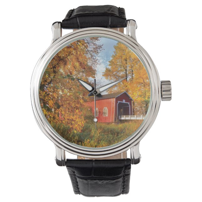 USA, Oregon. Shimanek Covered Bridge In Morning Watch (Front)