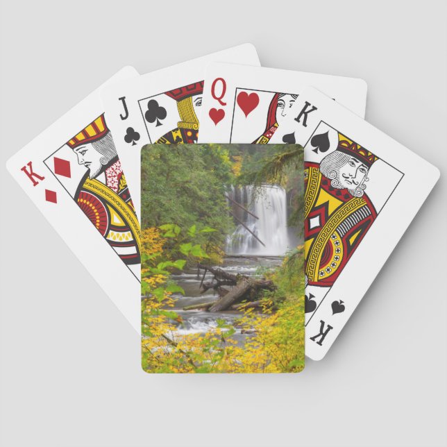 USA, Oregon, Silver Falls State Park 2 Playing Cards (Back)