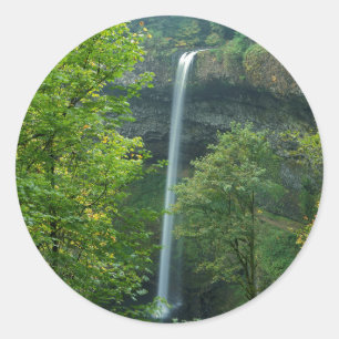 USA, Oregon, Silver Falls State Park Classic Round Sticker