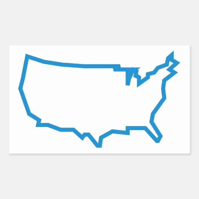 USA Outline Map Sticker (Front)