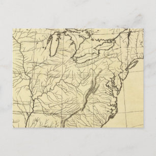 USA outline Postcard