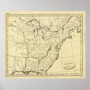 USA outline Poster
