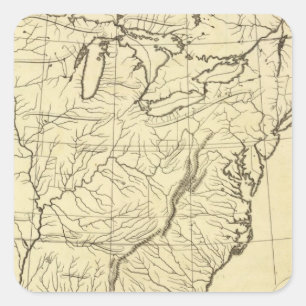 USA outline Square Sticker