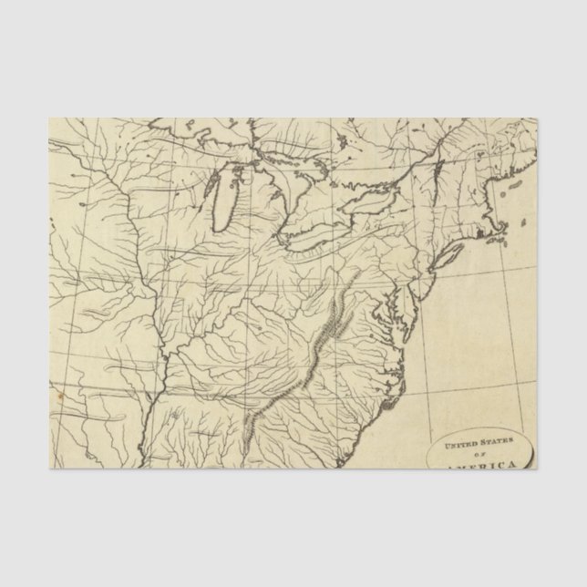 USA outline Tissue Paper (Front)