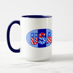USA Oval  Coffee Mug
