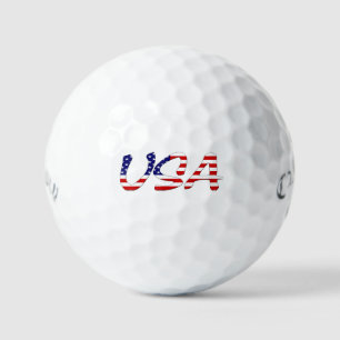 USA overlaid on US Flag css gbcnt Golf Balls