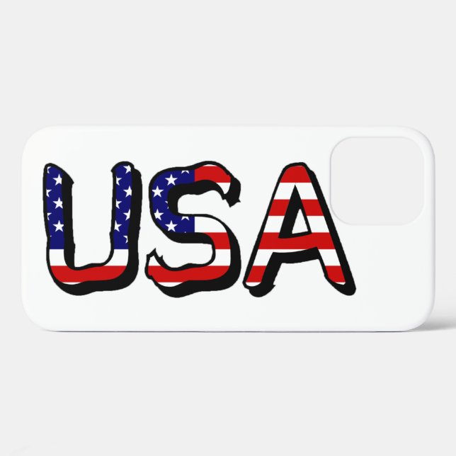 USA overlaid on US flag iphcnt Case-Mate iPhone Case (Back (Horizontal))