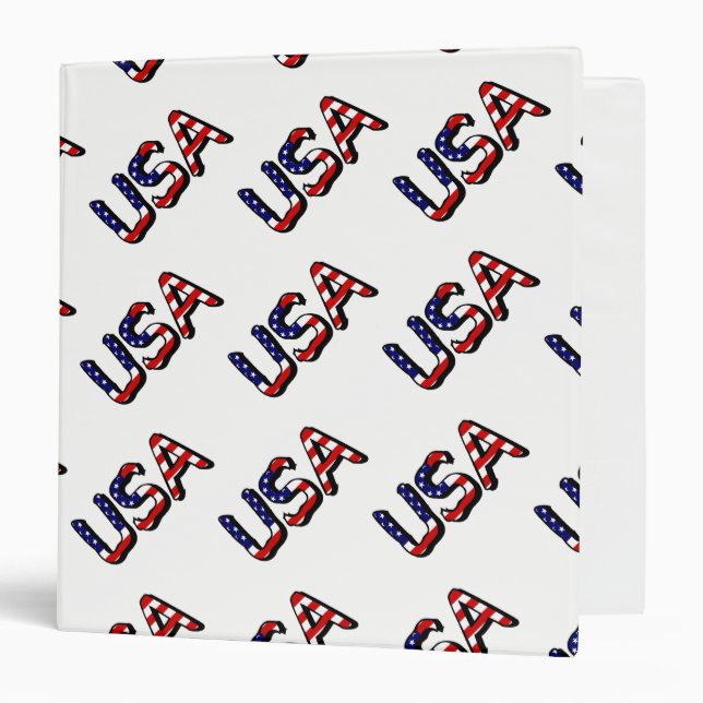 USA overlaid on US Flag rbcnt Binder (Front/Inside)