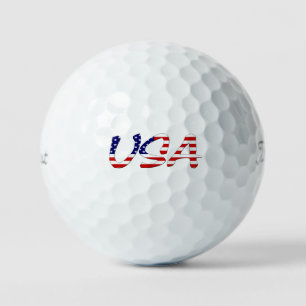 USA overlaid on US Flag tpv1 gbcnt Golf Balls
