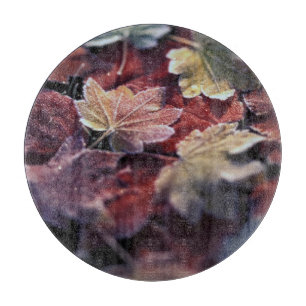 USA, Pacific Northwest. Japanese maple leaves Cutting Board