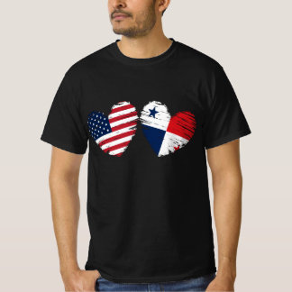 USA Panama Heart Panamanian American T-Shirt