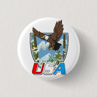 USA Patriot logo 1 Inch Round Button