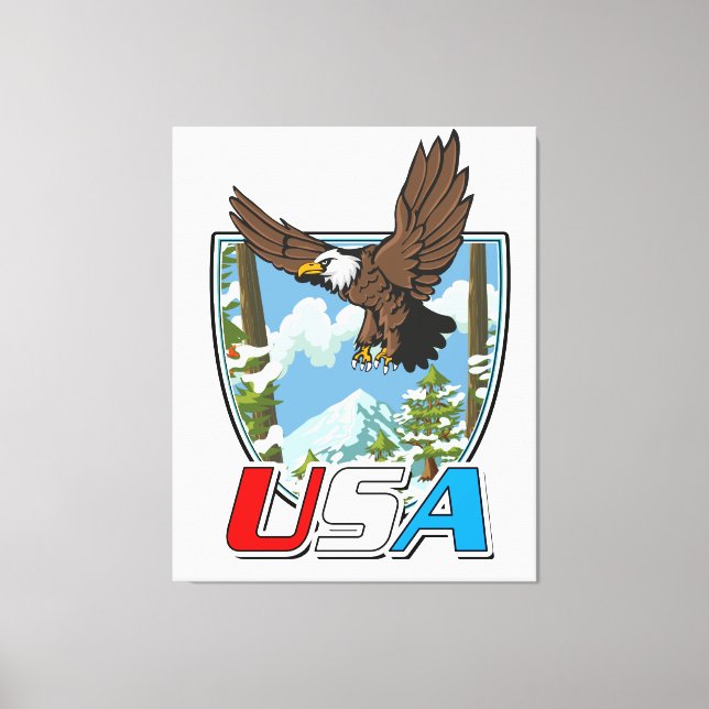 USA Patriot logo Canvas Print (Front)