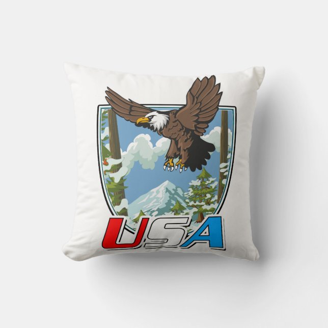 USA Patriot logo Throw Pillow (Front)