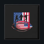 Usa Patriot Or American Football 4th Of July Ameri Magnet<br><div class="desc">Usa Patriot Or American Football 4th Of July American Flag</div>