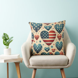 USA Patriot’s Heart Throw Pillow