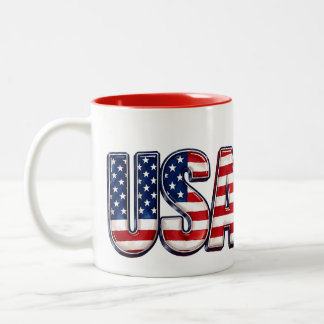 USA Patriotic 250th 4th of July celebration Two-Tone Coffee Mug