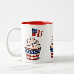 USA Patriotic 250th 4th of July celebration  Two-Tone Coffee Mug