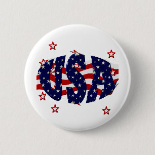 USA-Patriotic 2 Inch Round Button