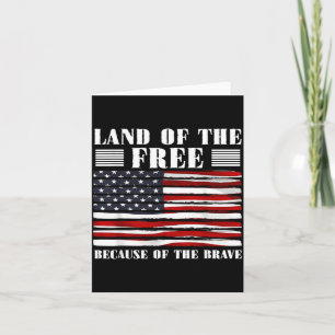 USA Patriotic American Flag 4th Of July Card