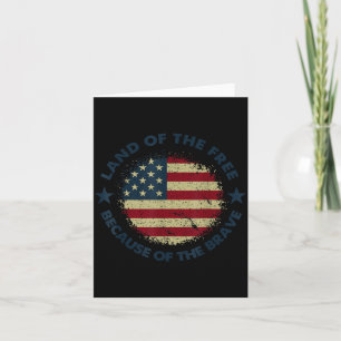 USA Patriotic American Flag 4th Of July Card