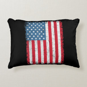 USA Patriotic American Flag For Men Women Kids Boy Accent Pillow